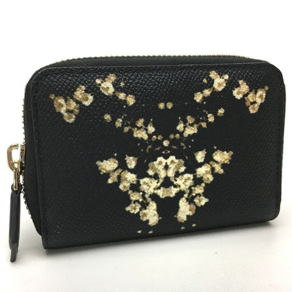 GIVENCHY Coin Compartment Coin Purse Leather Black